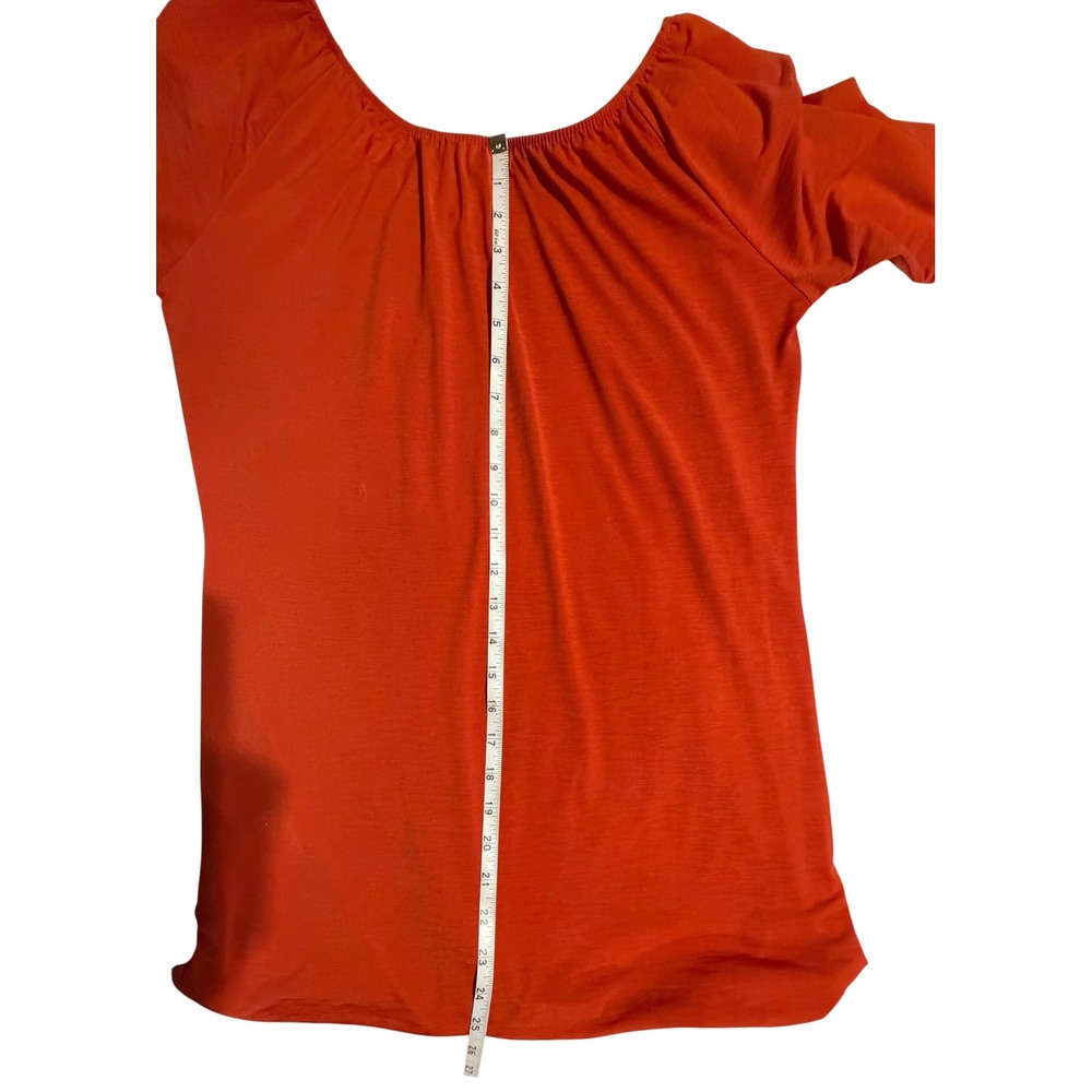 Spense Womens Burnt Orange Bell Sleeve Off Shoulder Boho Blouse Top Size M - Picture 6 of 11